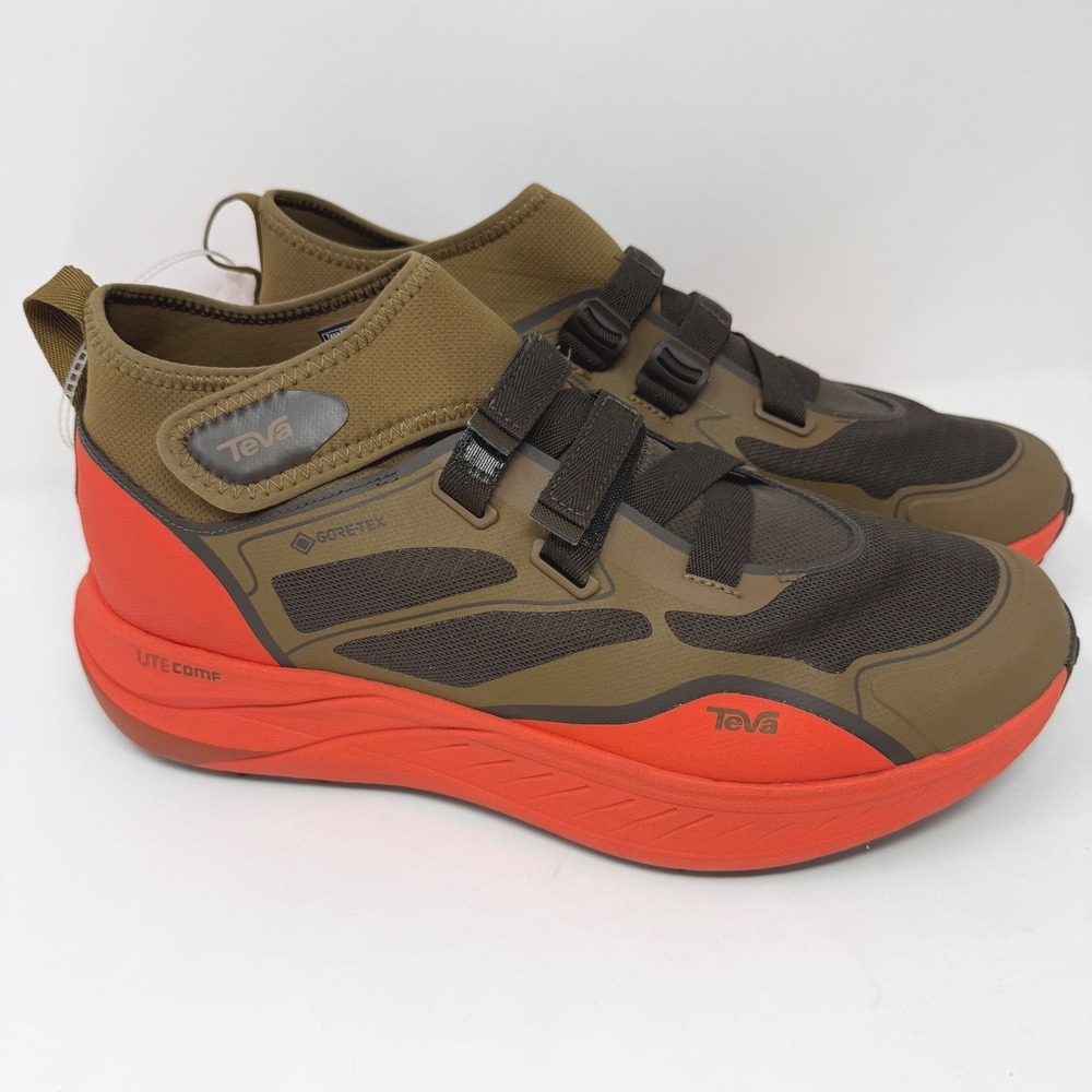 Teva Canyonview RP Gore-Tex Mens Size 12 Hiking Shoes Olive Orange NEW
